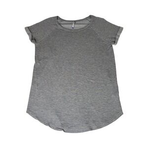 Tresics Womens Heather Gray Raglan Cuffed Sleeve Scoop Neck Top TDT-U6142 S